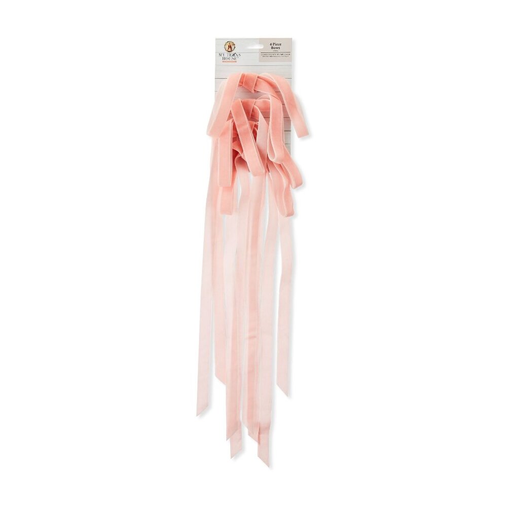 My Texas‎ House 4pc Pink Pre-Tied Bow Set – Easter & Spring Decor, 2025